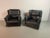 1970s Viola dAmore Lounge Chairs in Dolphin Grey Leather with Hocker by Piero De Martini from Cassina, Italy, 1970s, Set of 2 For Sale - Image 5 of 18