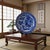 Antique Japanese Arita Blue White Charger Plate Foo Dog Lion Peony-19''-Asian For Sale - Image 9 of 11