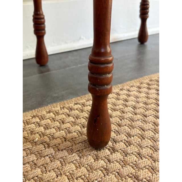 Antique Round Top Tavern Side Table For Sale - Image 6 of 8