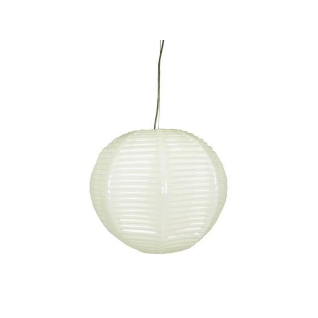 Italian Handmade Ivory Murano Glass Pendant Lamp from Barovier & Toso, 1960s For Sale - Image 3 of 6