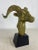 Metal Mid Century Vintage Solid Brass Ramshead Bust For Sale - Image 7 of 11