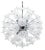 Belgian Floral Starburst Sputnik Chandelier from Val Saint Lambert, 1969 For Sale