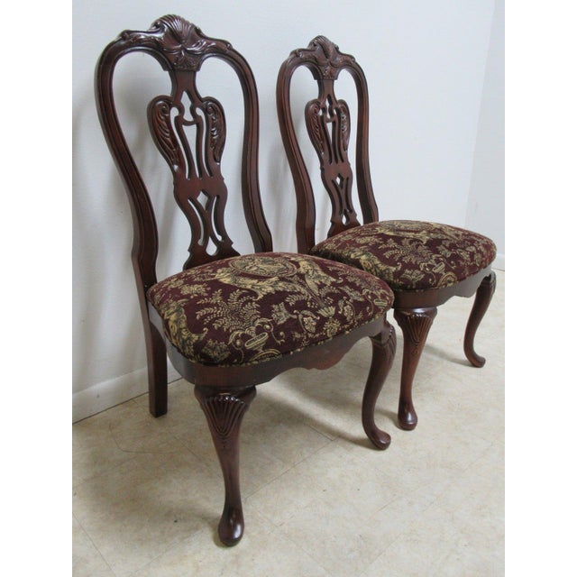Thomasville Solid Mahogany Chippendale Dining Chairs a Pair Chairish