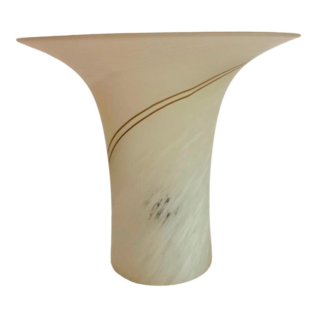 1970s Murano Frosted Glass Torchiere Table Lamp For Sale