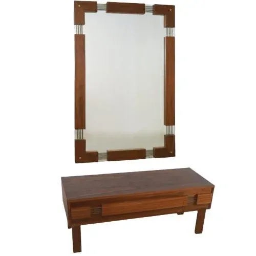 Metal Moskosel Hall Set with Mirror, Set of 2 For Sale - Image 7 of 8