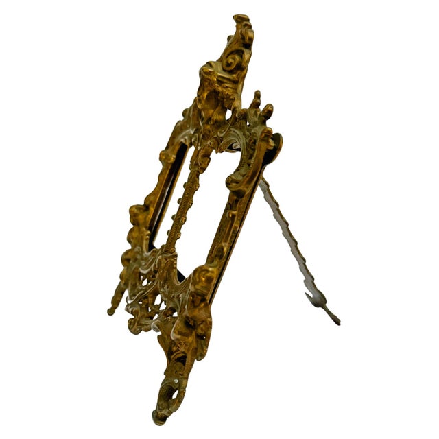 Antique French Art Nouveau Patinated Bronze Double Photo Frame For Sale In San Diego - Image 6 of 9