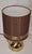 Vintage Gilt Metal Ball Table Lamp with Brown Fabric Shade from Bewatt, 1980s For Sale - Image 4 of 8