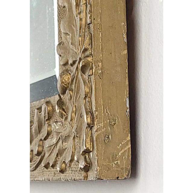 Glass Smaller Carved Acorn Giltwood Frame Mirror, Circa 1920s For Sale - Image 7 of 7