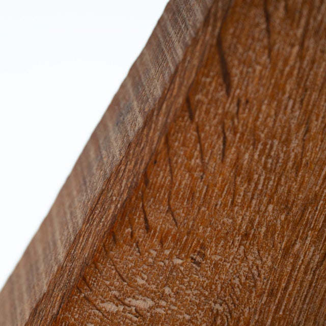 Wood Brutalist Belgian Oak Dining Table from De Puydt, 1970s For Sale - Image 7 of 17