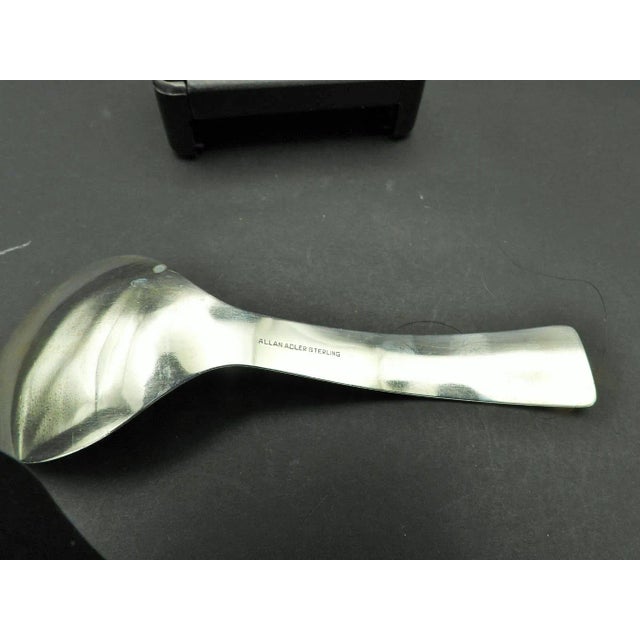Vintage 1960s Allan Adler Sterling Silver Modernist Tea Caddy Serving Spoon For Sale In Monterey, CA - Image 6 of 6