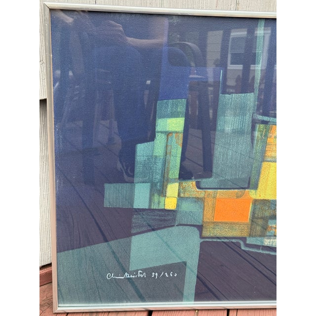 1970s Sacha Chimkevitch (1920-2006 French) Abstract Cubism Signed Lithograph #39/260 LTD Ed For Sale - Image 4 of 9
