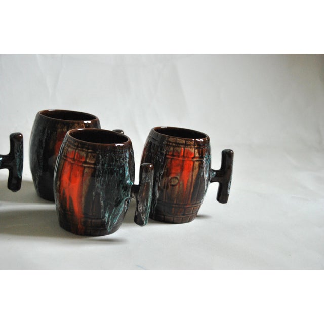 1950s Vintage Ceramic Orangeade Set from Vallauris, France, 1950s, Set of 6 For Sale - Image 5 of 10