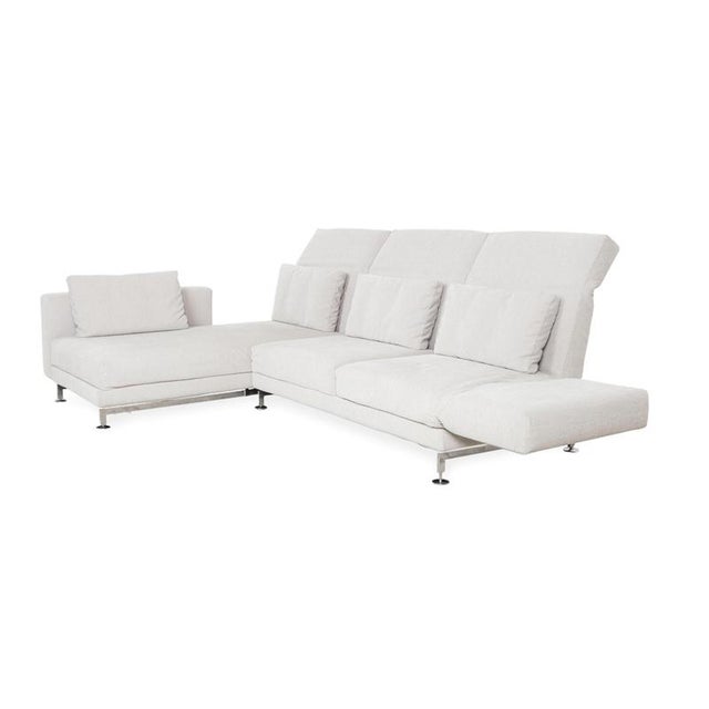 Moule Corner Sofa and Ottoman in Grey Fabric from Brühl, Set of 2 For Sale - Image 5 of 18