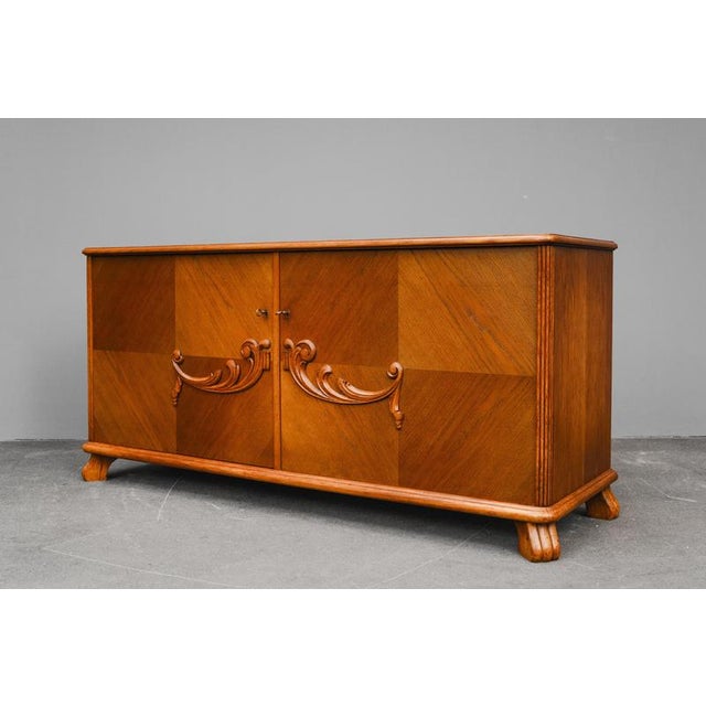 Vintage Art Deco Sideboard in Oak For Sale - Image 15 of 18