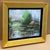 Post Impressionist "Monet's Garden" Oil Painting on Canvas in Gold Tone Metal Leaf Frame For Sale - Image 3 of 6