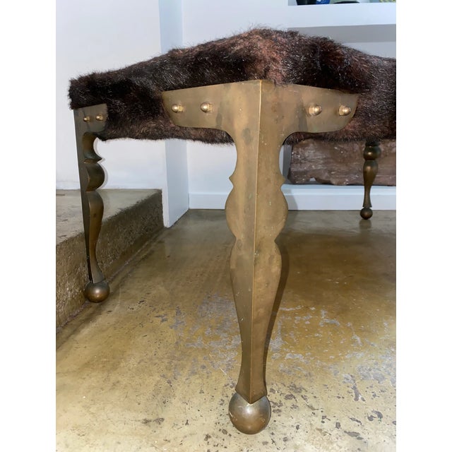 Bronze and Polyester Fur Bench by Pucci De Rossi, 1990s For Sale - Image 3 of 8