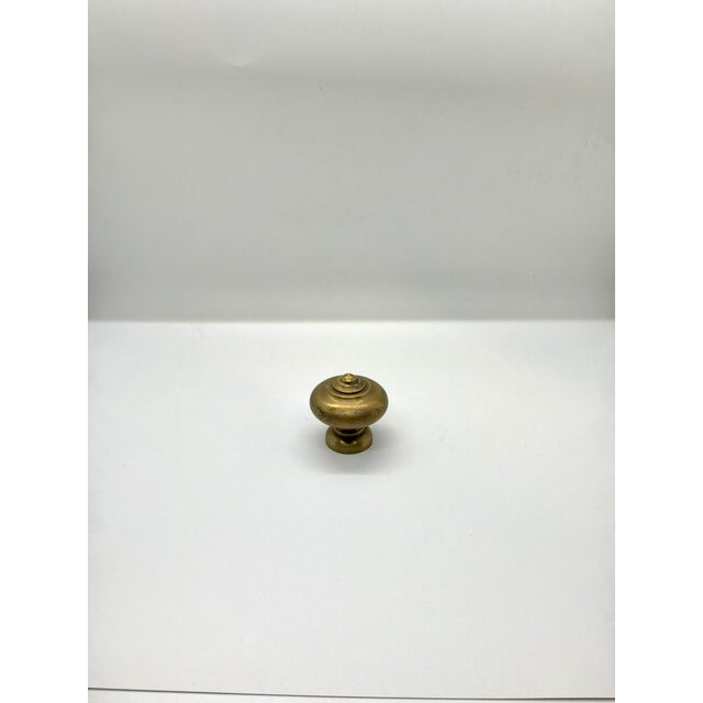 Traditional Henredon Brass Knob Aged Brass Finish. For Sale - Image 3 of 4