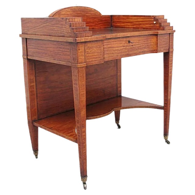 Lady's Writing Table in Satinwood, 19th Century For Sale