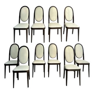 Set of 10 Thonet Dining Chairs Designed by Otto Prutscher For Sale