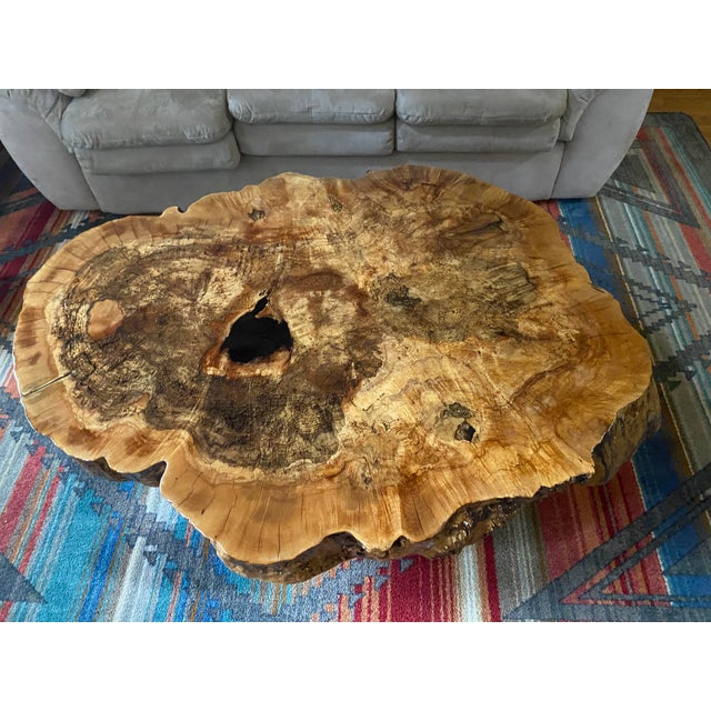 Folk Art Maple Burl Table For Sale - Image 3 of 4