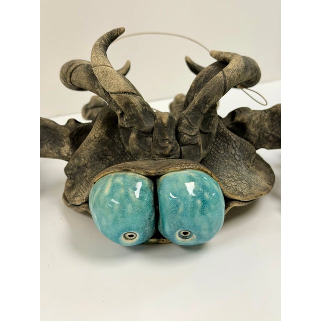 This intriguing piece is a signed Richard Marshall studio pottery RARE Woo creature. Woo Creatures, according to lore, are...
