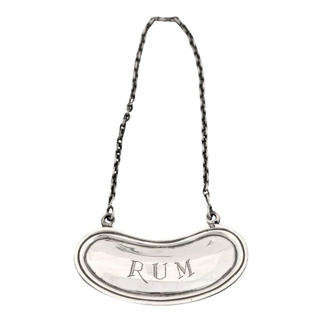 1960s Sterling “Rum” Liquor Label For Sale