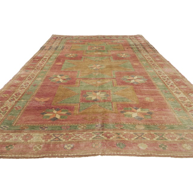 Traditional Vintage Turkish Oushak Rug, 05'09 X 09'07 For Sale - Image 3 of 10