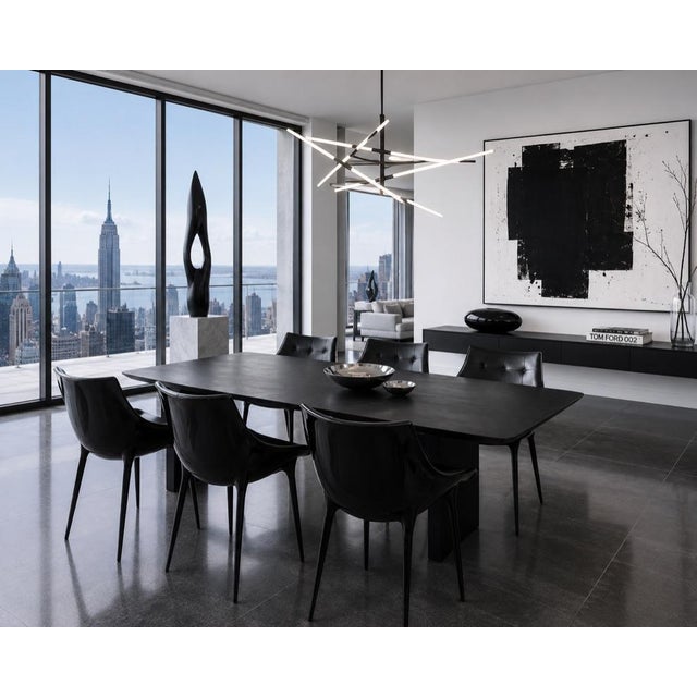 Black Philippe Starck for Cassina “Passion 246” Black Leather Dining Chairs-Set of 6 For Sale - Image 8 of 10