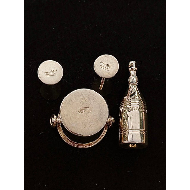 American Tiffany & Co. Miniature Sterling Silver Champagne Service for Two For Sale - Image 3 of 10