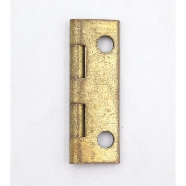 Traditional Vintage 0.875 X 1.5 In. Polished Brass Cabinet Door Hinge For Sale - Image 3 of 4
