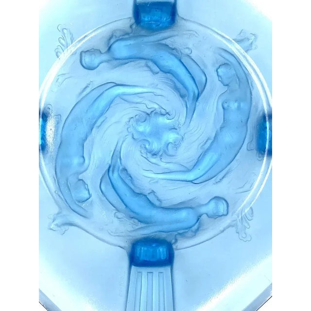 Large Molded Glass Naiads Dish from Verreries Des Hanots, France, 1930s For Sale - Image 7 of 18
