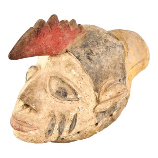 Early 20th Century Yoruba Gelede Mask with Bird Double Face Nigeria For Sale