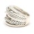 David Yurman Crossover Wide Band Ring, Sterling Silver, Ring Size 6.75 For Sale - Image 4 of 6