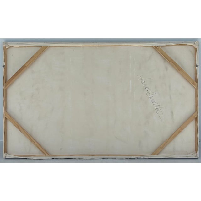 Monumental Graphic Abstract Painting on Canvas, Signed For Sale In Miami - Image 6 of 7