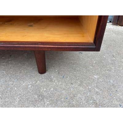 Jens Risom Jens Risom Tambour Door Cabinet, Walnut & Brass, Mid-Century, 1965 For Sale - Image 4 of 14