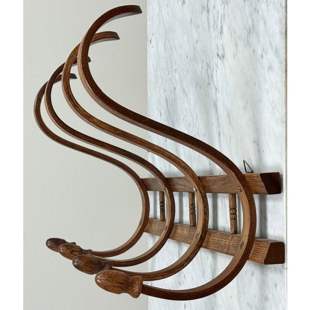 Vintage Spanish Style Bentwood Hat Rack Wall Hook For Sale - Image 4 of 6
