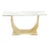 Gold U Shape Base Marble Top Mid Century Modern Console Sofa Hall Table For Sale - Image 8 of 8