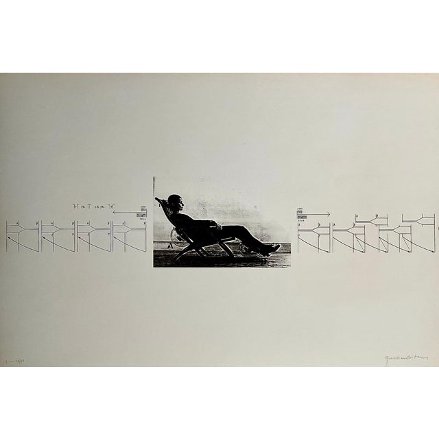 Modern Bernhard Leitner, Austrian Sound Space Architect Bernhard Leitner Photo Lithograph Hand Signed Art For Sale - Image 3 of 11