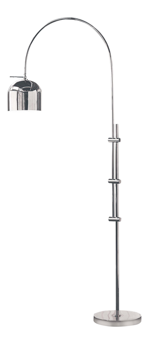 Regina Andrew Arc Floor Lamp With Metal Shade in Polished Nickel
