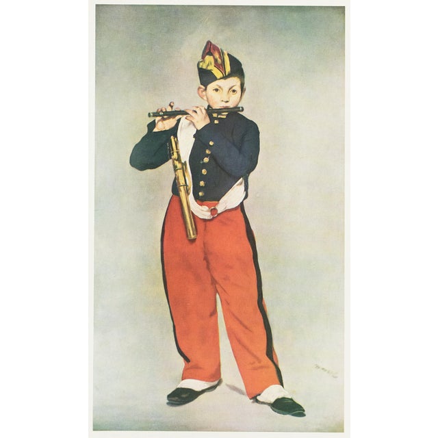 Portraiture 1953 After Manet "The Fifer Boy", Full-Color Print For Sale - Image 3 of 7