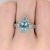 2020s 1.6ct Santa Maria Aquamarine Ring with Natural Diamonds in Solid 14K White Gold For Sale - Image 5 of 8