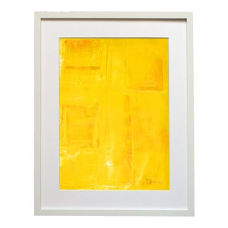 "Mozaic 42" Contemporary Minimalist Monochromatic Mixed-Media Painting, Framed For Sale
