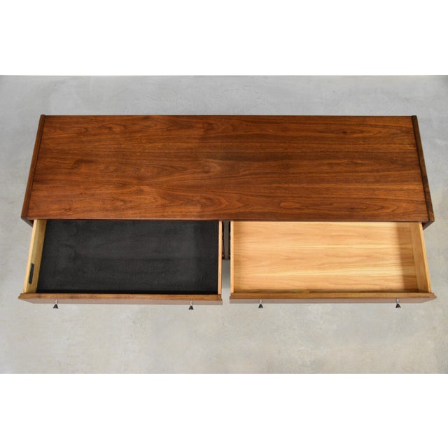Founders Furniture Company Refinished Walnut Mid Century Credenza by Jack Cartwright for Founders For Sale - Image 4 of 10