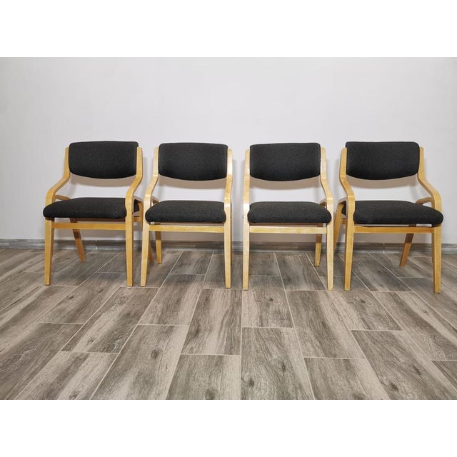 Black Vintage Chairs by Ludvik Volak, 1960s, Set of 4 For Sale - Image 8 of 18