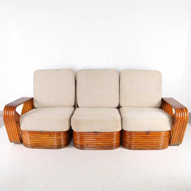 Rattan Sofa from Paul Frankl, 1970s For Sale - Image 11 of 18
