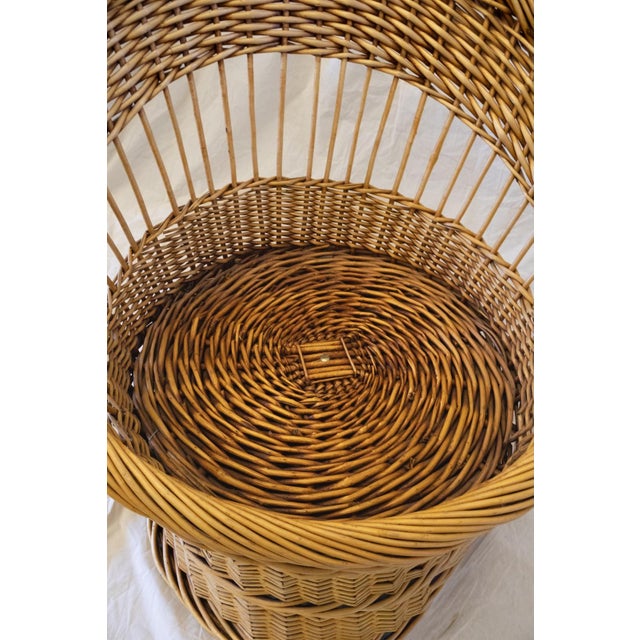 Vintage Woven Wicker Chair, 1970s For Sale - Image 4 of 6