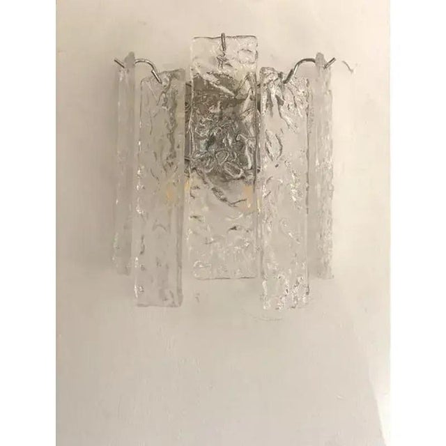 Hammered Strips Listelli Murano Glass Wall Sconce by Simoeng For Sale - Image 11 of 12