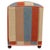 Burnt Orange Modern Handmade Kilim Upholstered Ottoman For Sale - Image 8 of 9