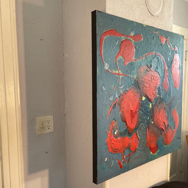 2020s “Rino”, 36x36 In. Mid Century Modern, Abstract, Multi-Directional For Sale - Image 5 of 6