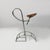 Italian bar stool with brown leather bicycle seat and chromed metal, 1970s Bar stool with brown leather seat shaped like...